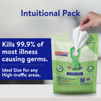 [Bulk 1200-Count] Hand Sanitizing Wipes - (300 Count x 4 Pouch) Keeping It Clean - 75% Alcohol Wipes In Easy Dispensing Pouch- Durable Traction Cleaning- Enriched With Aloe