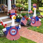 Xroyniu Patriotic Porch Goose Outfits 4th of July Goose Outfit Independence Day Lawn Porch Goose Clothes Fits 23" Cement Plastic Goose Statue for Outdoor Garden Yard Patio USA 250th Anniversary Decor