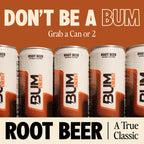 BUM Sugar Free Energy Drink, Nootropics, Root Beer 12 Pack, 12 Fl Oz
