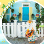 Sunnymove Bikini Porch Goose Outfits with Sunglasses and Swimming Tube for 23" Summer Goose Costume Garden Patio Statue Decor(Guitar)