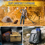Adjustable Leaf Rake, Heavy Duty Metal Rake for Leaves, Long Handle 30"-60" with Expandable Head 8"-17", Collapsible Small Rakes for Lawns, Gardening, Yard, Camping, Shrub, Grass, Bush, Weed, Debris