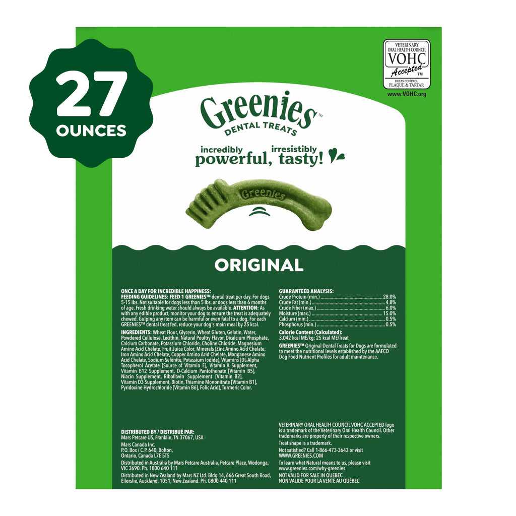Greenies Teenie Original Natural Dental Dog Treats, Chicken, 96 Count