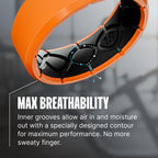 Groove Life Zeus Edge Flat Earth Anti Stretch Silicone Ring Breathable Rubber Wedding Rings for Men, Unique Design, Comfort Fit Ring - Size 9
