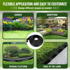 3 Inch Landscape Edging, 3" x 100' Garden Edging, 3 Inch No Dig Edging for Landscaping with 120 Pcs Anchoring Spikes and 5 Pcs Connectors Flexible Landscape Border Edging for Landscaping(Black)