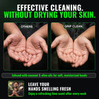 Grip Clean 4 Pk Combo – Hand Cleaner for Mechanics with Wall-Mounted Soap Dispenser + 2 Gallons Heavy-Duty Liquid Pumice Hand Soap, Natural Clay & Coconut Oil for Auto Mechanics, Industrial, & Garage