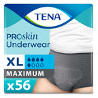 Tena ProSkin Incontinence/Bladder Control Underwear for Men, Maximum Absorbency, Extra Large, 56 ct
