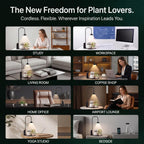 Cordless Small Grow Light for Indoor Plants, Magnetic Docking Desktop Plant Light with 4/6/8H Timer, Rechargeable Grow Light Full Spectrum LED Lamp for Office Desk, Succulents, Herbs