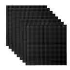 LVHERO Classic Baseplates Building Plates for Building Bricks 100% Compatible with All Major Brands-Baseplate, 10in x 10in, Pack of 8 (Black)