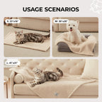 1 Pack 3 Calming Blankets Fluffy Premium Fleece Pet Blanket Soft Sherpa Throw for Dog Puppy Cat Beige Small (23" x16'')