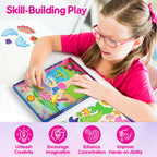 Mocoosy Magnetic Dress Up Dolls for Girls, Princess Mermaid Fairy Ballerina Magnet Dolls Dress Up Kits, Travel Game Car Road Trip Airplane Activity Toys Birthday Gifts for Toddler Girls Ages 3 4 5 6 7