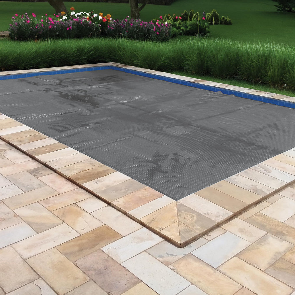 In The Swim 12' x 24' Ultra Silver Rectangle Solar Pool Cover 16 Mil for Solar Heating Above Ground Pools and Inground Pools
