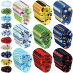 90 Pcs Adhesive Eye Patches for Kids Boys 9 Styles Eye Patches Latex Free Eye Pad Bulk Light Blocking Fun Cute Boys Designs Cotton Adhesive Bandages for Boys Toddler