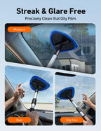 AstroAI Windshield Cleaner Tool & Car Interior Detailing Kit, Blue, 21 in