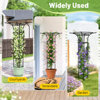 2pcs Garden Trellis for Climbing Plants Outdoor, 65 Inch Mushroom Top Trellis for Climbing Plants, Plant Trellis Support for Potted Plants Climbing Vine Rose Clematis Vegetable Trellis