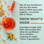 SEABUCKWONDERS Organic Sea Buckthorn Oil Omega-7 Complete, 30 Softgels, 15 Day Supply, with Omega 3, 6 & 9, Supports Hair, Skin & Nails, 100% Pure with Zero Filler Oil