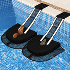 SDLDEER Animal Saving Escape Ramp Critters, 2Pcs Frog Saver Pads Ladder for Swimming Pools Lily Pad for Frogs Float Life Saving Wildlife Duck Creature Rescue Bridge Log Maintenance Kits（Black）