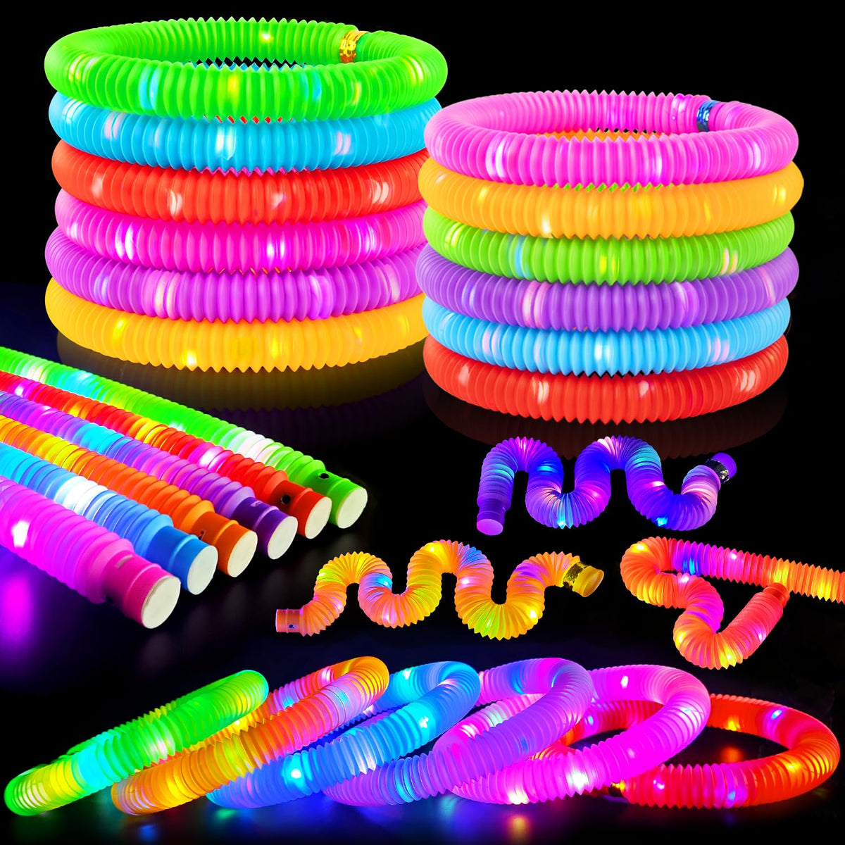 Halloween Glow Sticks for Kids 12-96 PCS,Glow in Dark Party Favor Supplies