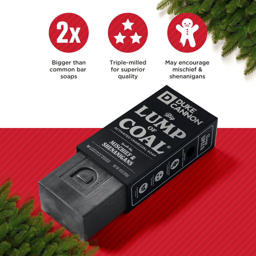 Duke Cannon Big Lump of Coal Soap for Men, 10 oz (Pack of 3)