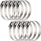 OURU 2.5 Inch Hose Clamps, Adjustable 1-13/16"-2-3/4"(46-70mm), 10 PCS