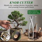 Bonsai Tools Set 3-Piece – Knob Cutter, Concave Cutter & Scissors for Trim