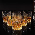 KANARS Whiskey Glasses Set of 6 with Elegant Gift Box for Liquor Scotch Rum