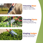 Zenport ZL122 Heavy Duty Onion & Sheep Shears – 13-Inch Double Bow Shear with 6.5-Inch Carbon Steel Blades, Spring-Loaded Garden & Harvest Cutting Tool