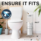 Simple Houseware Bathroom Toilet Tissue Paper Roll Storage Holder Stand, Chrome