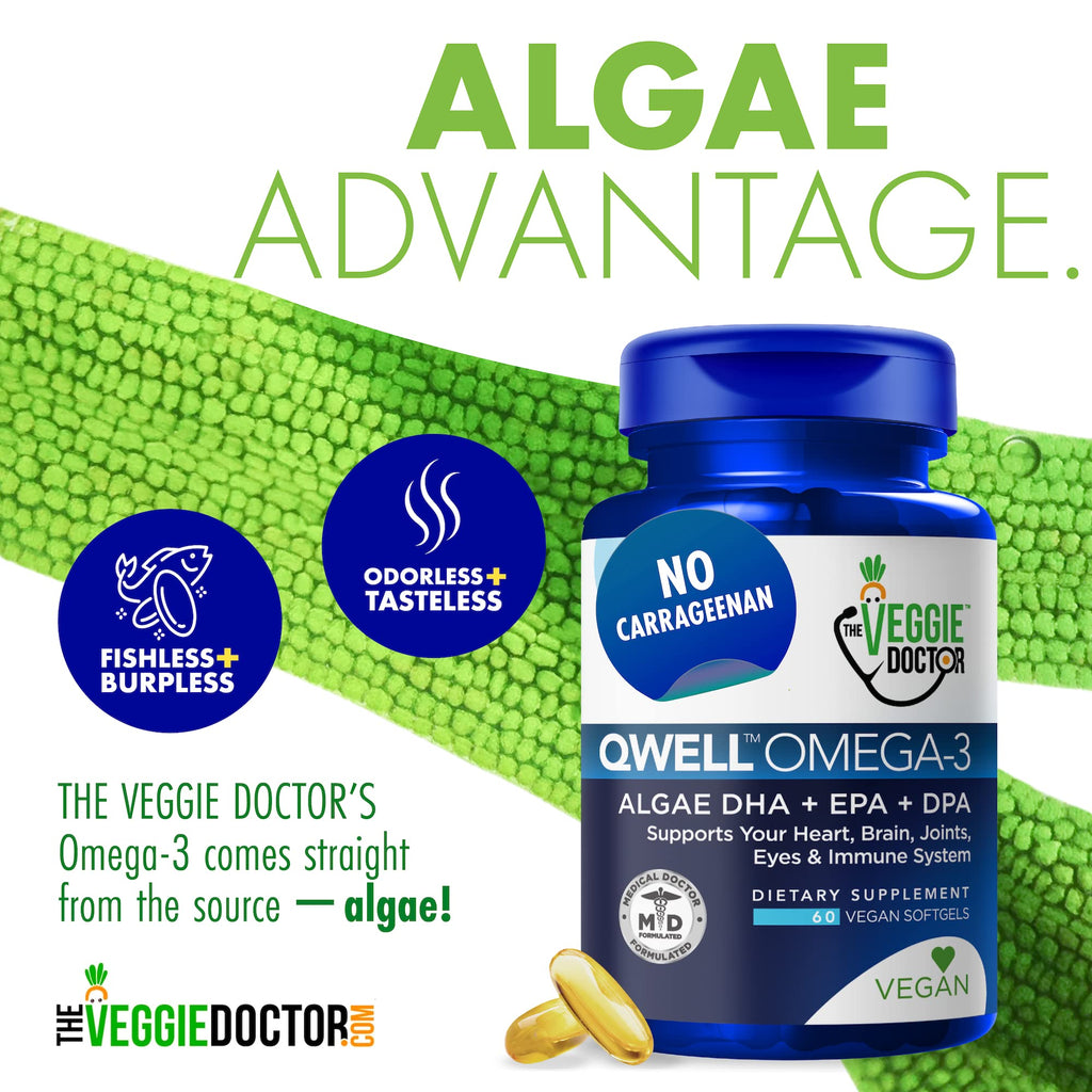 Vegan Omega 3 Supplement – Algae Omega 3 with DHA EPA DPA – Vegan Capsules from Algal – Fish Oil Alternative – Plant-Based Algae Oil Formula – Non-GMO, Carrageenan-Free, High Strength