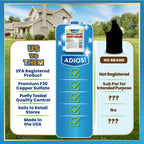 Adios! Sewer and Septic Root Killer for Trees and Shrubs, Copper Sulfate Formula Protects Sewer Pipes, Drains and Septic Tanks from Invasive Root Growth (2 Pound)