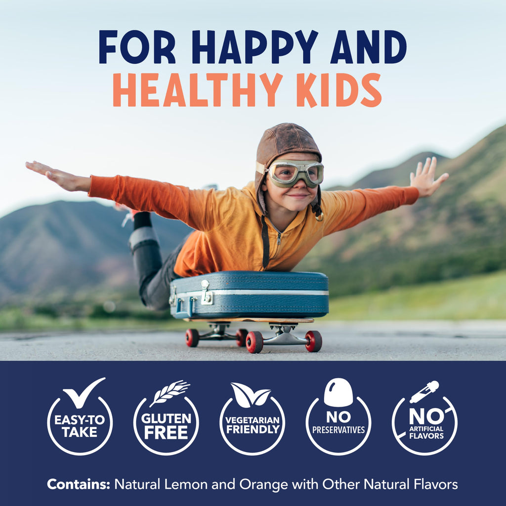 Omega Gummies for Kids, Lemon & Orange, 60ct, Body & Brain Support