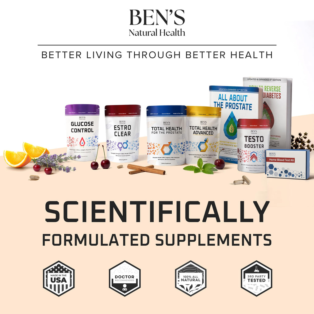 Ben's Natural Health Glucose Control Supplement with Berberine, Chromium, Inositol, Magnesium, 12 Ingredient Complex for Glucose and Carbohydrate Metabolism Support, 120 Capsules