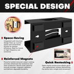 C&T 2 Piece Magnetic Glove Box Holder, Tissue Dispenser, Holds Boxes of Gloves, Towels, Wipes and Tissues,Suitable for Wall mounting, toolboxes, garages, workshops, Offices and Kitchens
