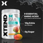 Xtend Scivation EAA + BCAA Powder | Muscle Recovery & Lean Muscle Growth | 9 Essential Amino Acids for Intra Workout or Post Workout Recovery | 10g EAAs Per 2 Servings | Mango 40 Servings