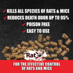 EcoClear Products 620102, RatX All-Natural Non-Toxic Humane Rat and Mouse Killer Pellets, 3 lb. Bag