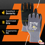 ATG MaxiFlex PIP 34-874/XL MaxiFlex Ultimate, Foam Nitrile Palm Coated Gloves, Gray, XL (Pack of 3)