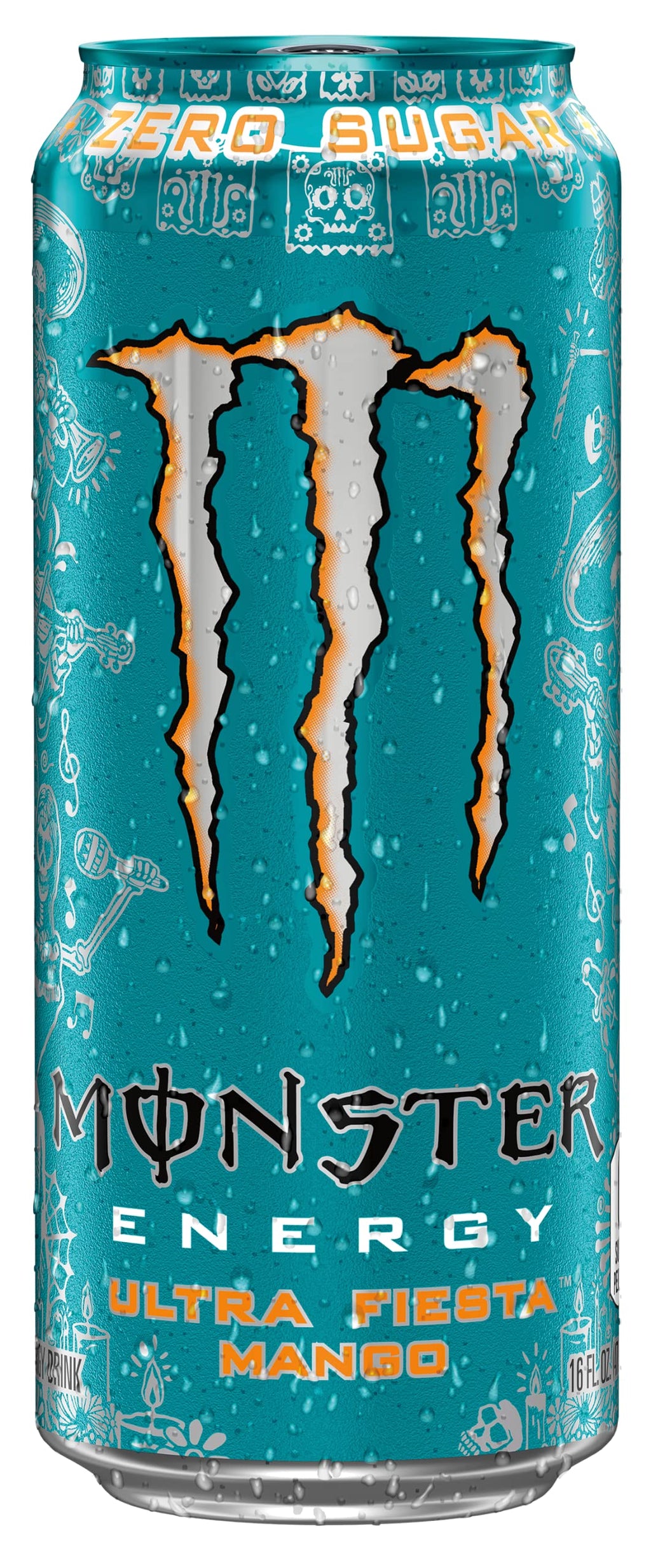 Monster Energy Ultra Fiesta Mango, Sugar Free Energy Drink, 16 Ounce