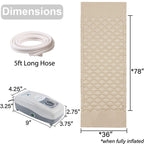 Vaunn Medical Cloud Air Whisper Quiet Alternating Air Pressure Mattress Topper with Pump Twin Size 36" x 78" x 3"