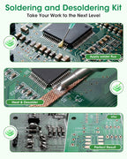 Kaisiking Soldering Flux Paste (10cc) & Desoldering Wick Kit - Premium Rosin Solder Flux for Electronics Repair, 0.1" Braided Copper Wick for PCB, SMD & DIY Projects