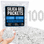 Sukh 100PCS Silica Gel Packets - 2g Desiccant Beads Moisture Absorbers