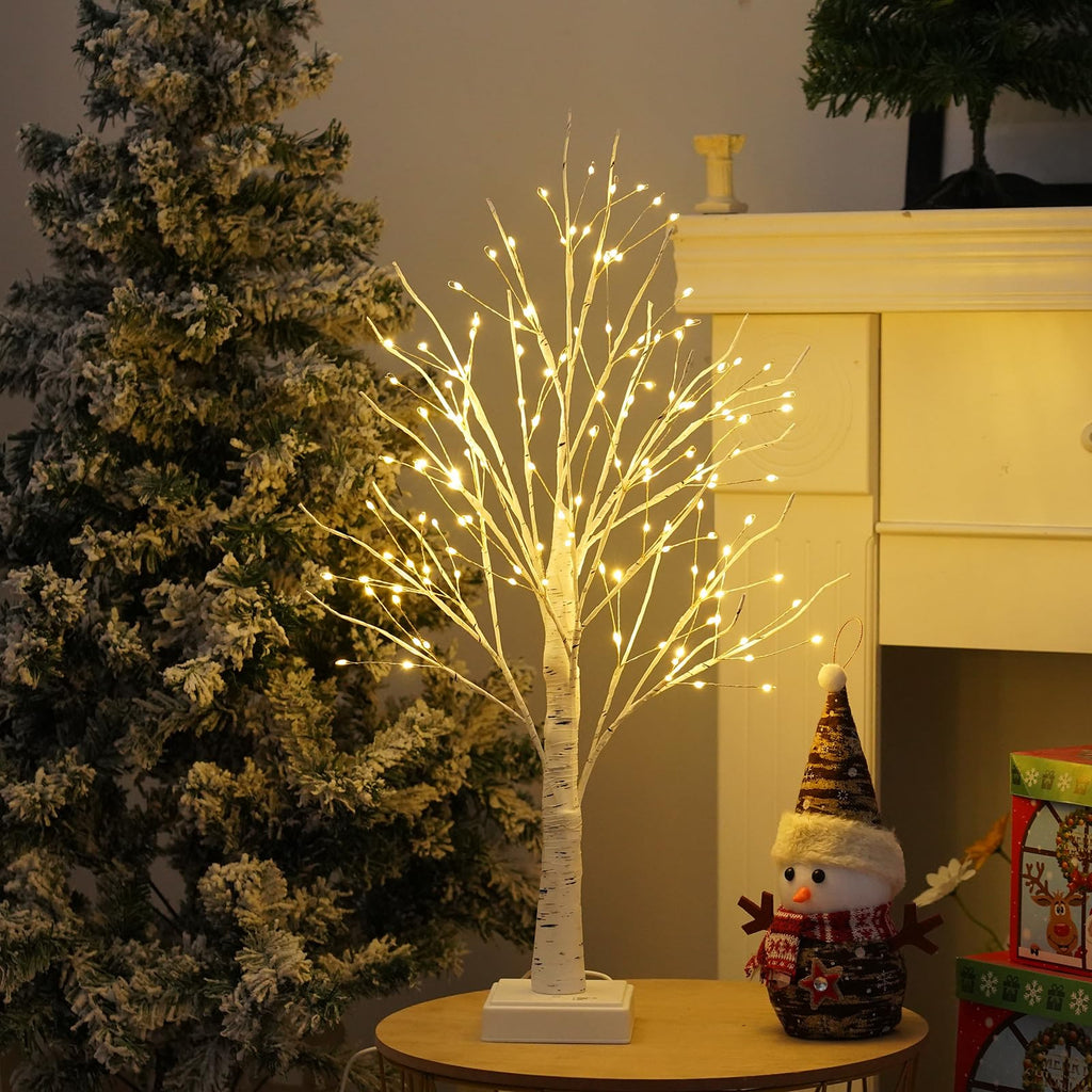 PXBNIUYA 144 LED Birch Tree Lights with Remote Control and Timer-Warm White