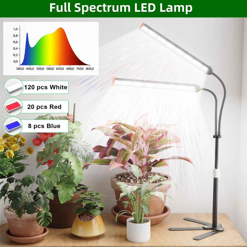 GooingTop Grow Light for Indoor Plants,Height 10-32'' with Dimming & Timer