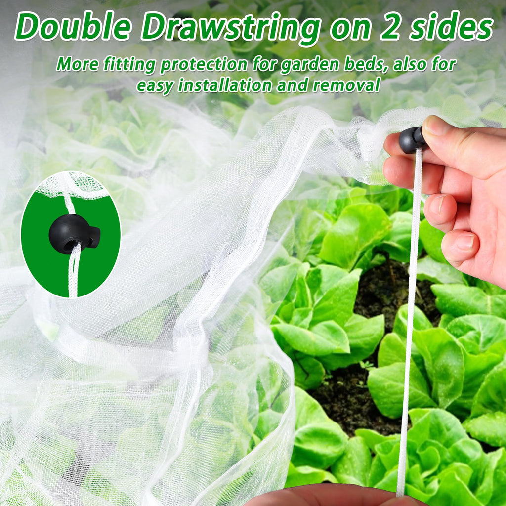 Garden Netting for Raised Beds, Plant Covers Garden Protection Bird Netting