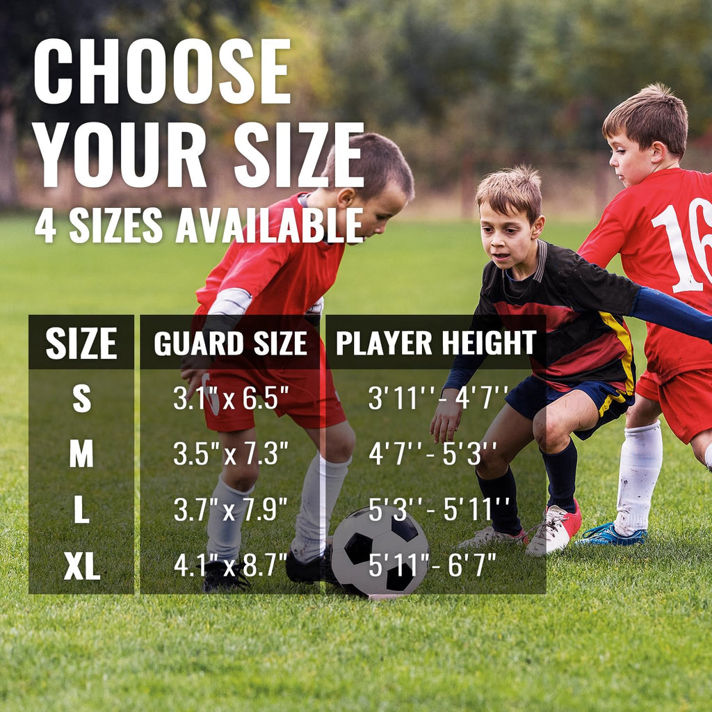 Soccer Shin Guards for Kids incl. Sleeves with Optimized Insert Pocket