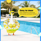 DORONAN Bikini Porch Goose Outfits, 23" Goose Statue Bikini Lemon Costume Summer Porch Goose Outfits, Durable Hawaiian Goose Clothes with Sunglasses and Swim Ring, Outdoor Yard Patio Garden Decor