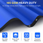 REGMICS 24FT Round Pool Liner Pad for Above Ground Pools, 165 GSM Thickened Puncture-Resistant Under Mat (25FT Actual), Heavy-Duty Underlayment with Metal Grommets