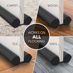 Everlasting Comfort Under Door Draft Excluder - Thicker 5cm Foam Strip Blocks 50% More Noise and Wind - Seal Bottom of Doors 76cm to 91cm - Double Sided Interior Door Draught Stopper, Blocker, Guard