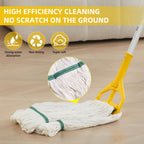 Commercial Industrial Mop with 59" Long Handle & 3 Replacement Mop Heads
