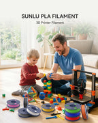 SUNLU 250g PLA Filament Bundle 1.75mm, Multicolor 3D Printer Filament