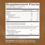 OM MUSHROOM SUPERFOOD Coffee Latte Blend – Functional Mushroom Powder with Lion’s Mane, Cordyceps, Reishi & Chaga – Energy, Focus & Mental Clarity Support – 8.47 oz Canister (30 Servings)