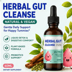 Kids Herbal Gut Cleanse Drops, Parasite Cleanse for Humans Liquid with Wormwood, Black Walnut & Probiotics, Supports Digestive & Overall Gut Health for Children (2 oz)